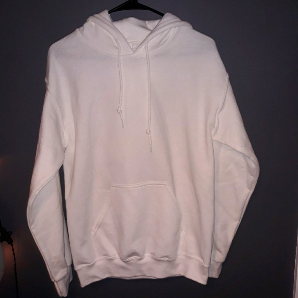 White New Hoodie Pocket